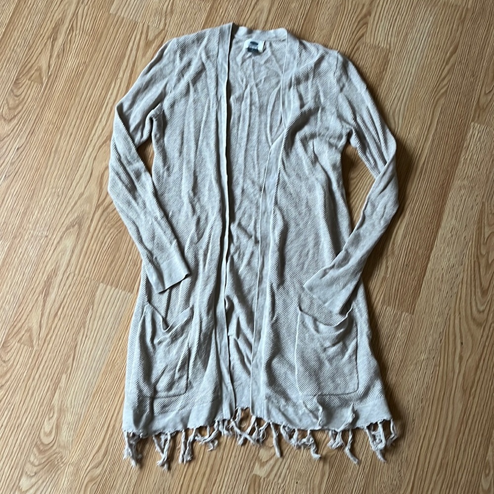 Old Navy Cream Fringe Cardigan